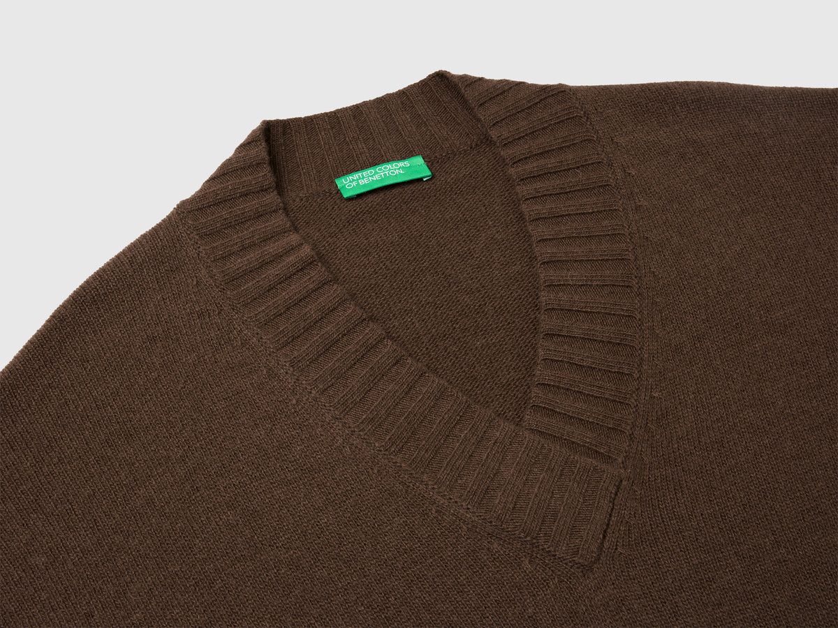 Maglione over fit in misto lana