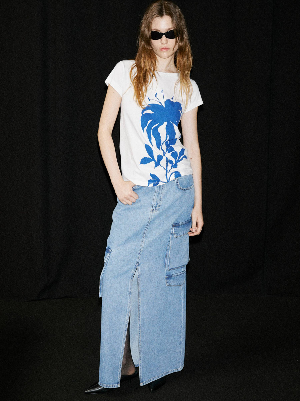 T-shirt 100% cotone bio con stampa palma