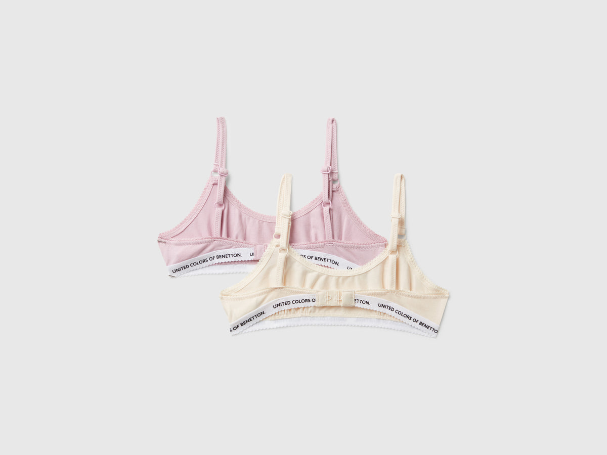 Due brassiere in cotone elasticizzato