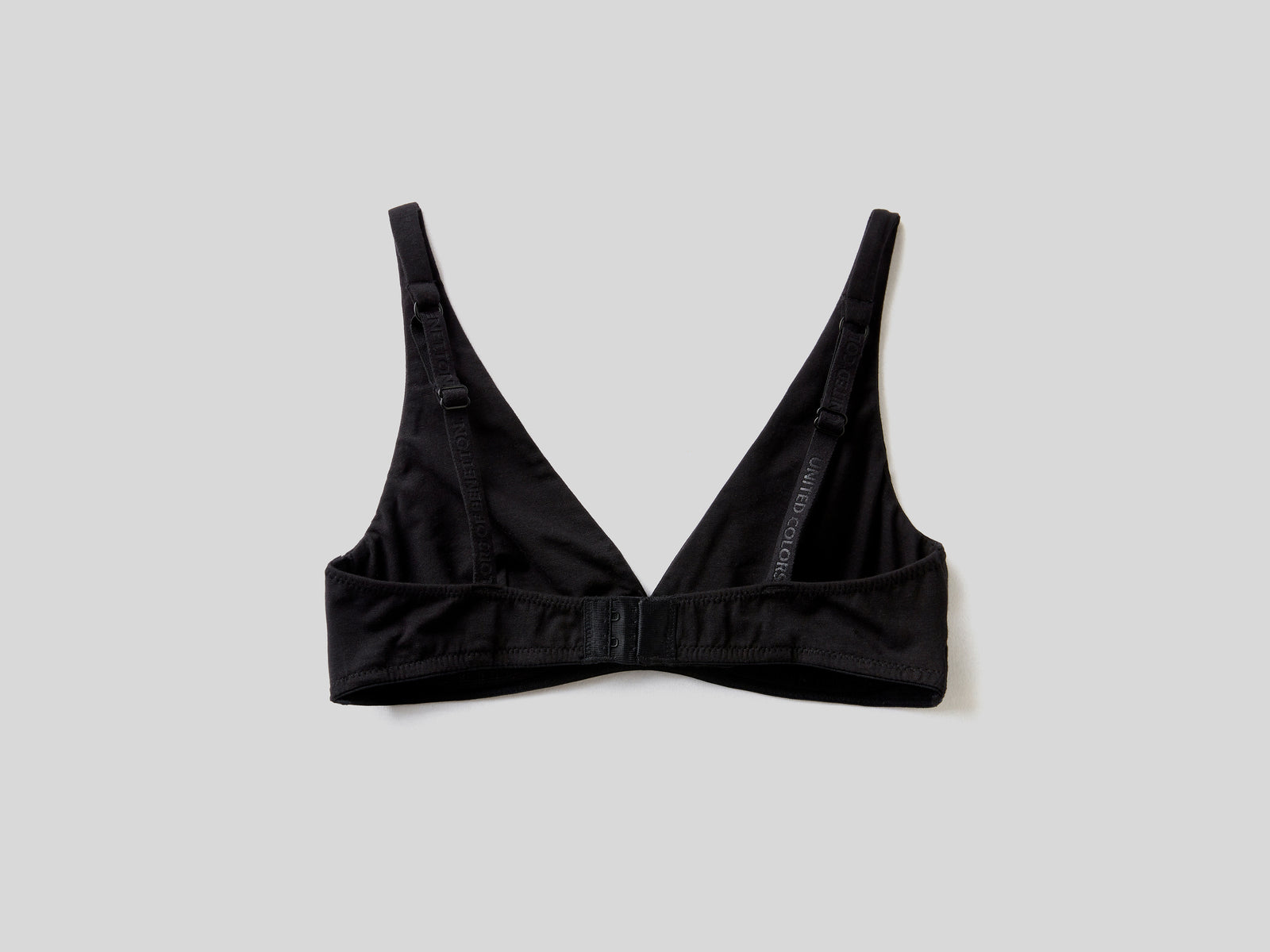 Reggiseno a vela in cotone  stretch da donna nero 2 | Benetton Outlet