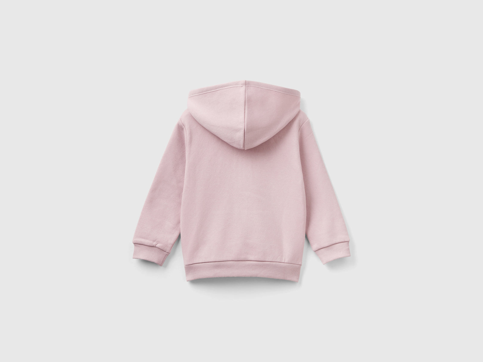 Felpa con zip in misto cotone da bimba rosa 2 | Benetton Outlet