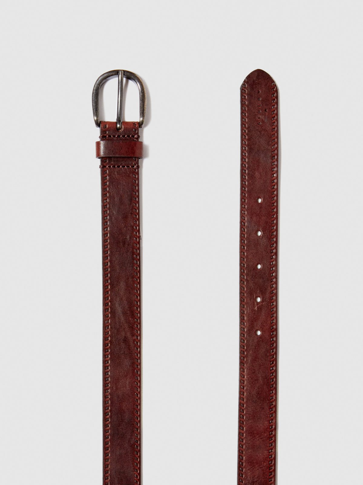 Cintura in pelle stampata