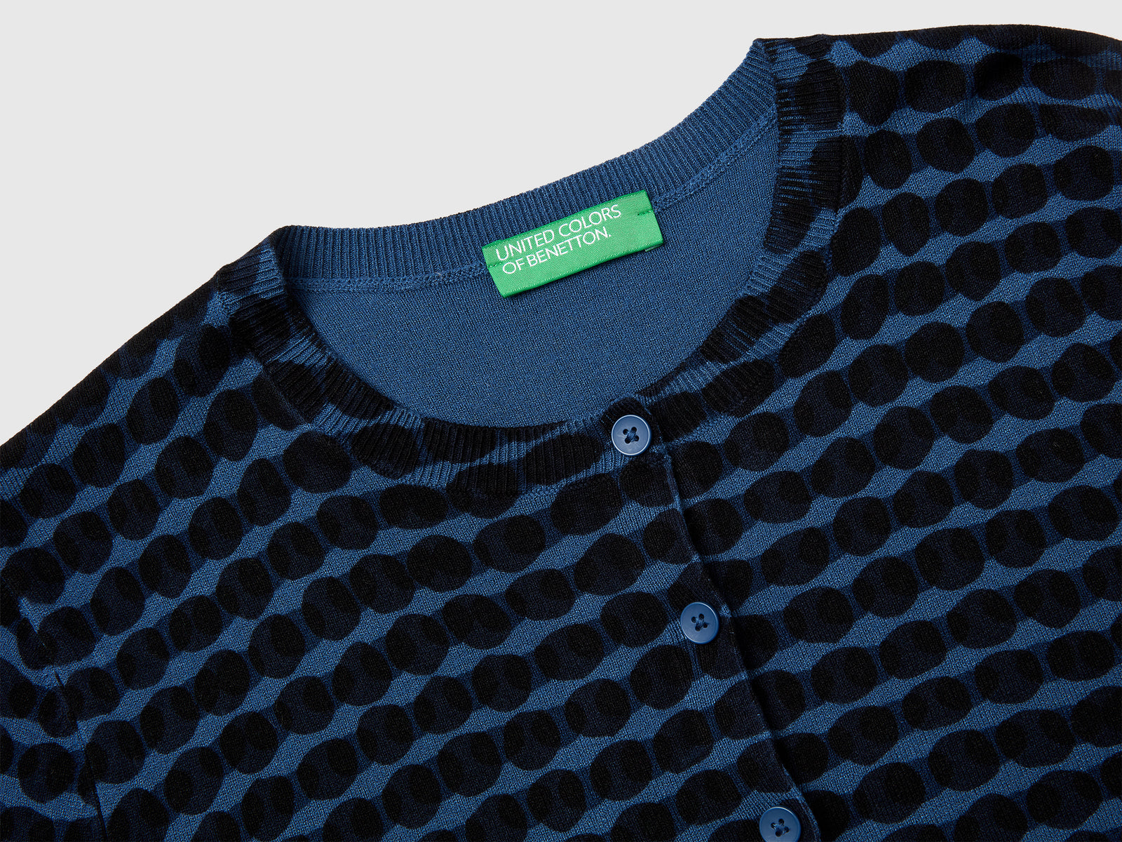 Cardigan con stampa grafica da donna avio 2 | Benetton Outlet