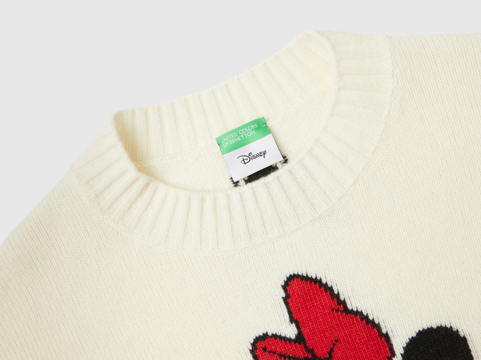 Maglia Minnie in misto lana da uomo bianco 3 | Benetton Outlet