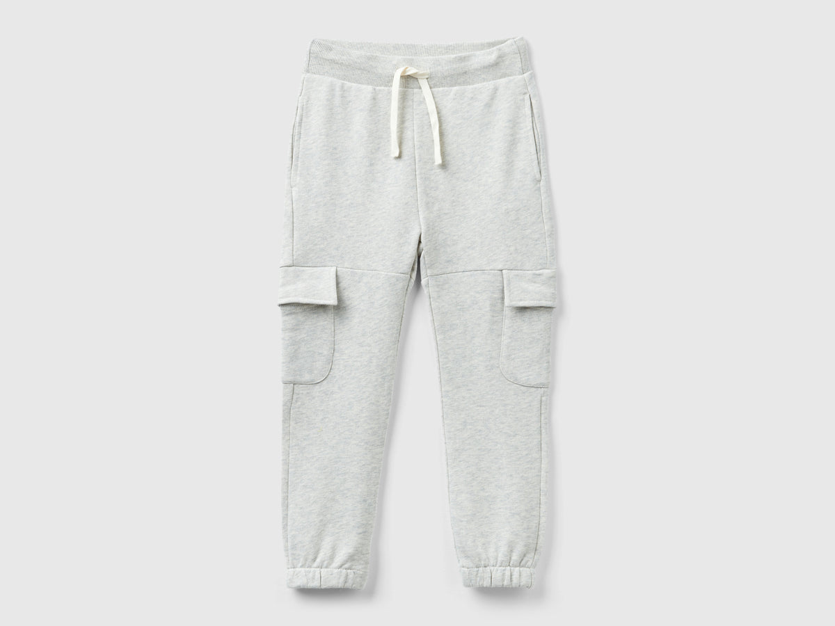 Pantaloni cargo in felpa