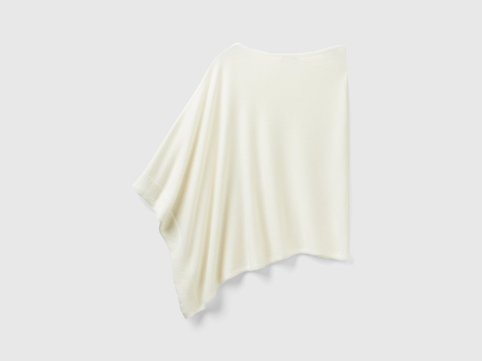 Mantella in misto cashmere da donna bianco panna 2 | Benetton Outlet