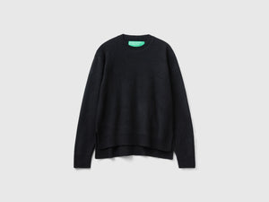 Maglia con disegni floreali in misto cashmere