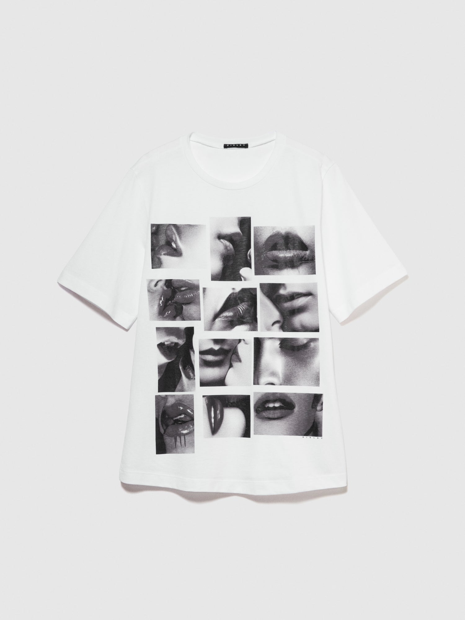 T-shirt con stampa laminata da donna bianco | Sisley Outlet