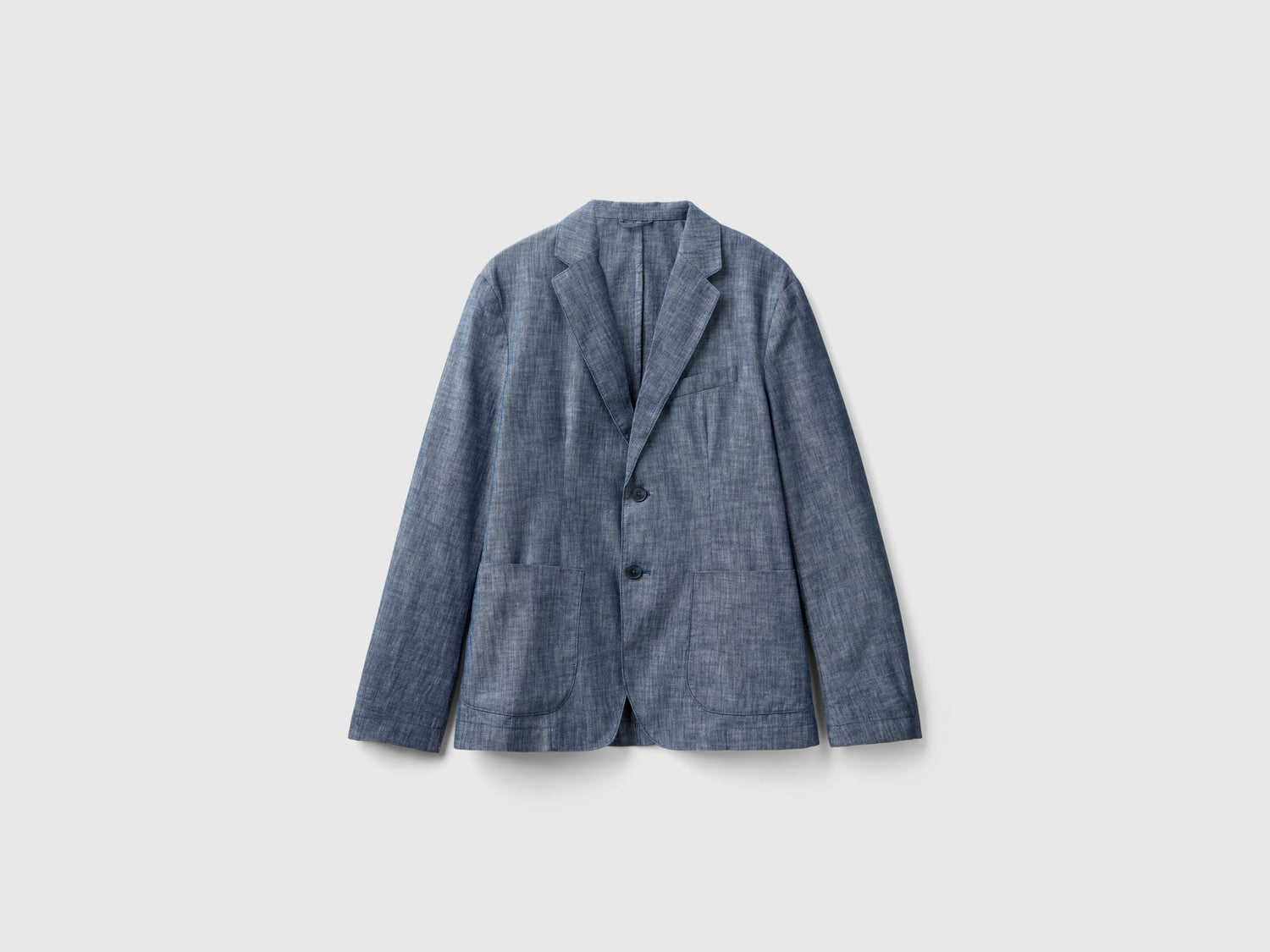 Blazer in chambray da uomo grigio | Benetton Outlet