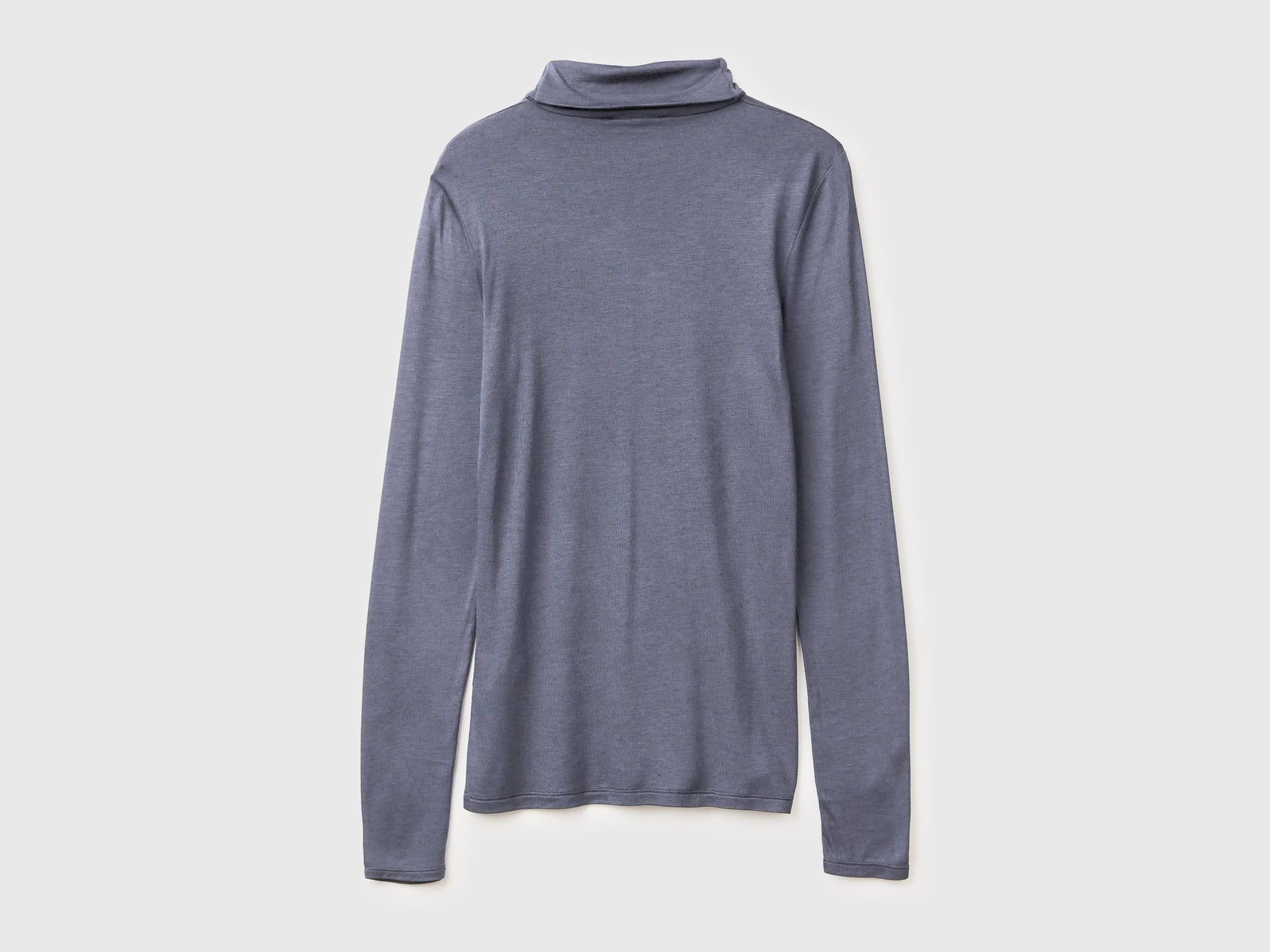 T-shirt lupetto in misto viscosa e cashmere da donna lilla 2 | Benetton Outlet