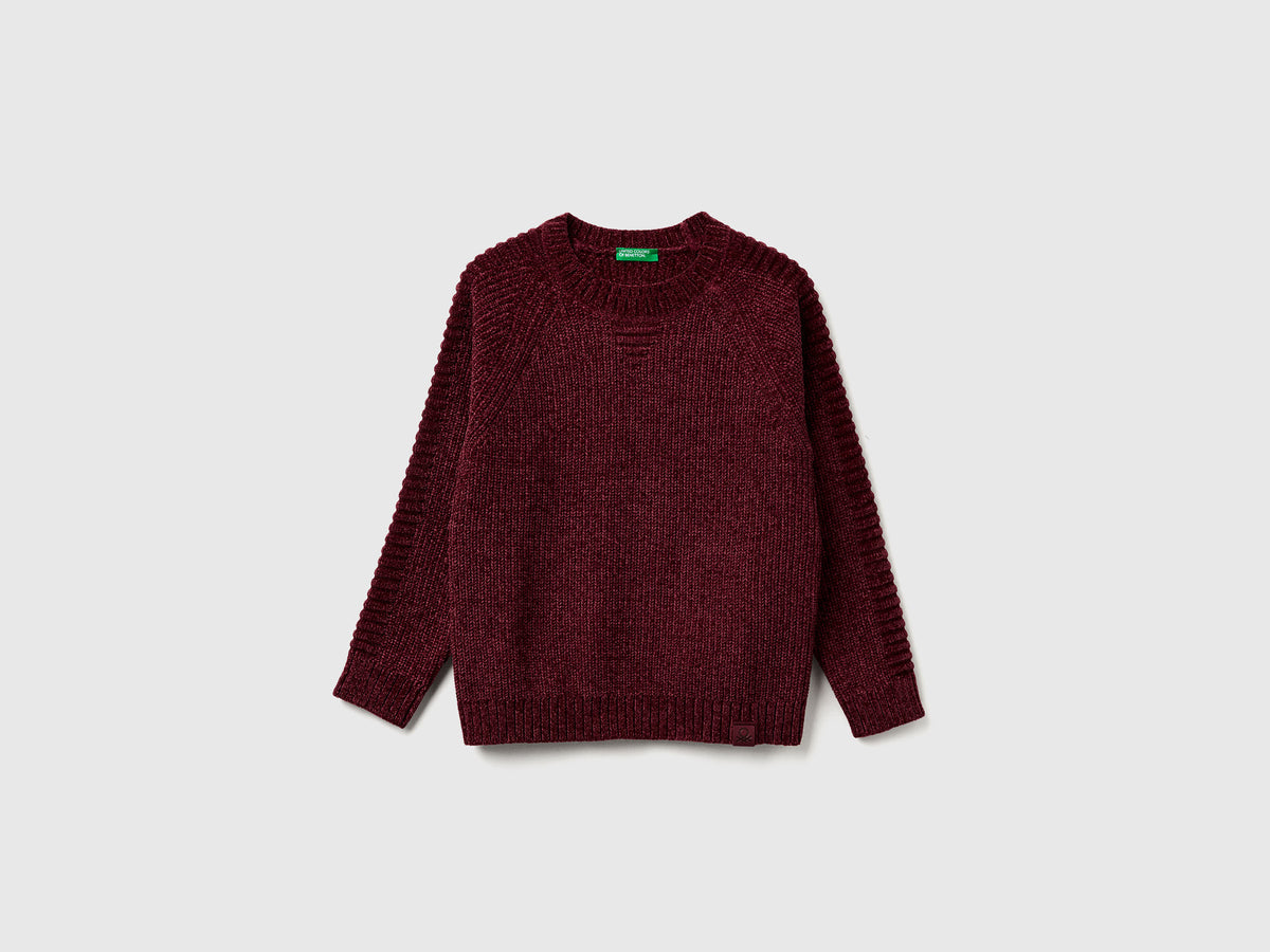 Maglia girocollo in ciniglia