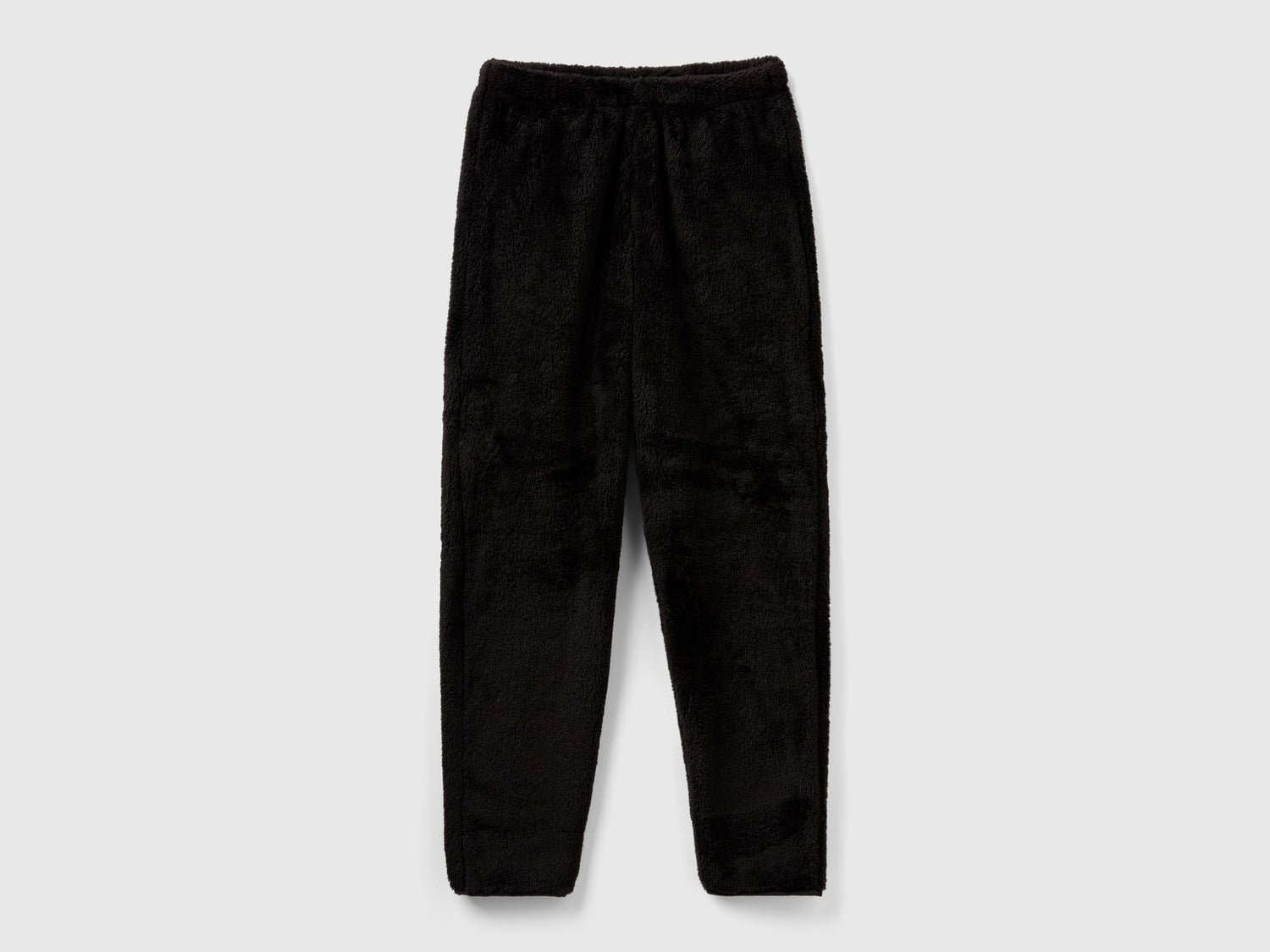 Pantaloni da pigiama in pelliccetta da donna nero | Benetton Outlet