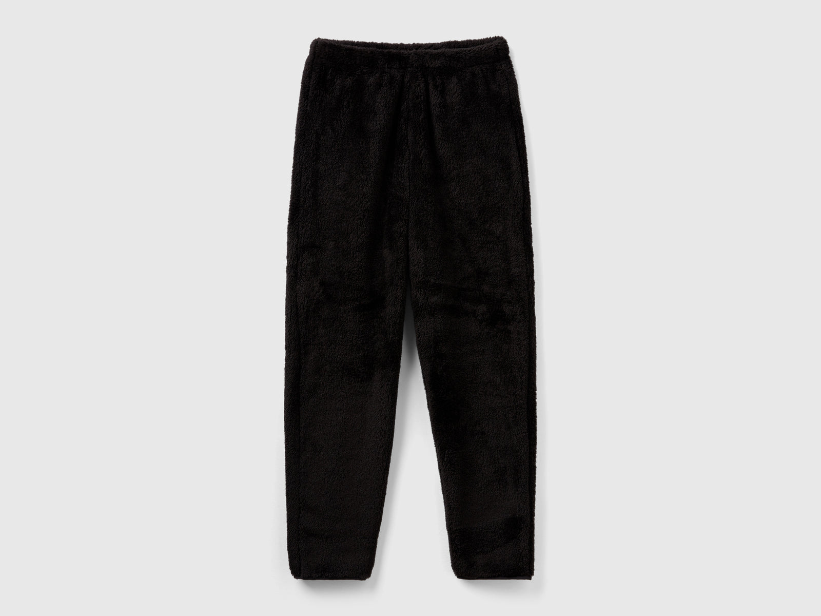 Pantaloni da pigiama in pelliccetta da donna nero | Benetton Outlet