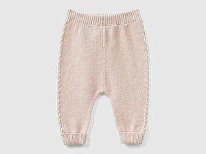Pantaloni con trecce in misto lana riciclata