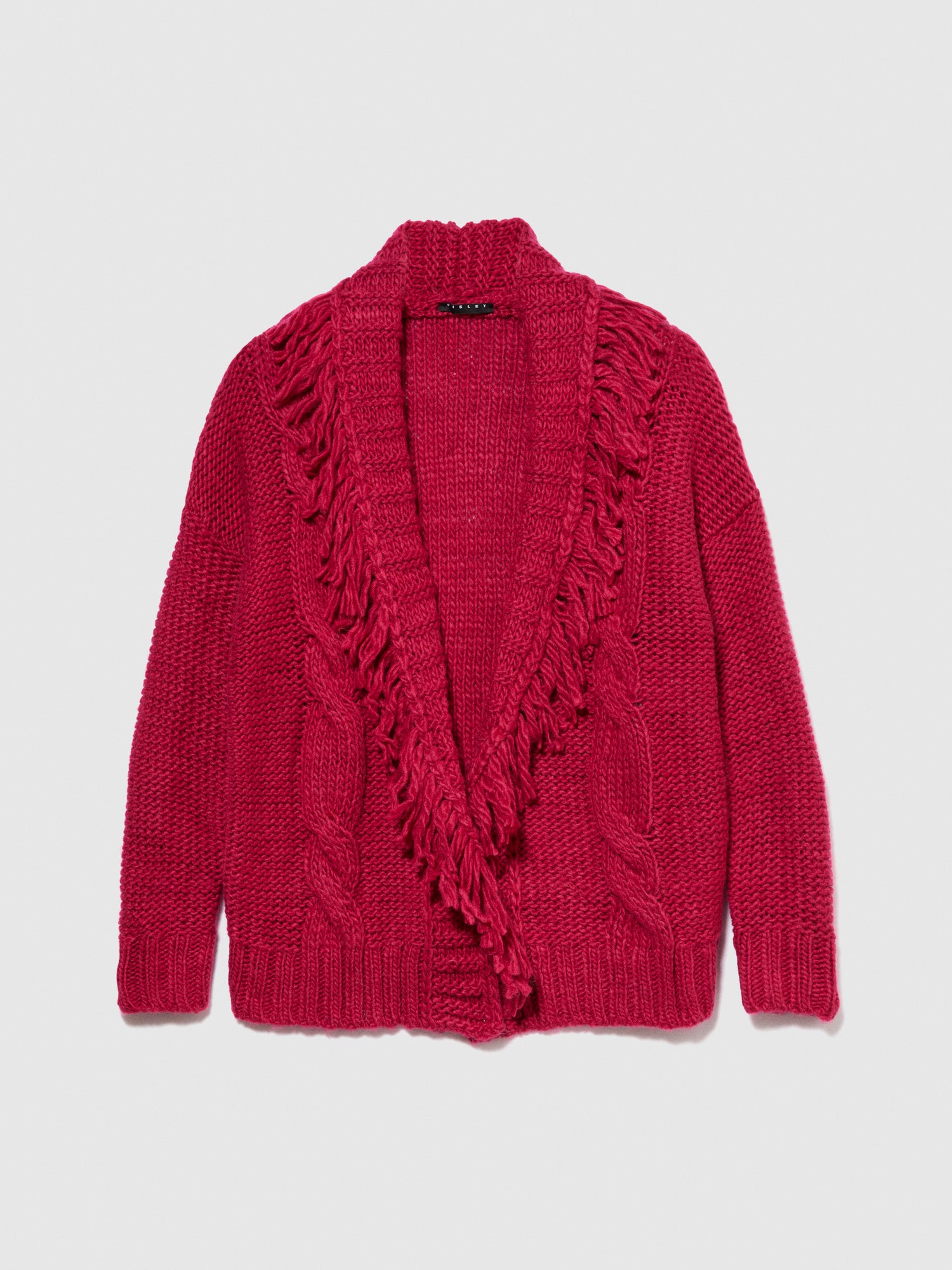 Cardigan con frange da bambina fucsia | Sisley young Outlet
