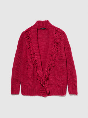 Cardigan con frange