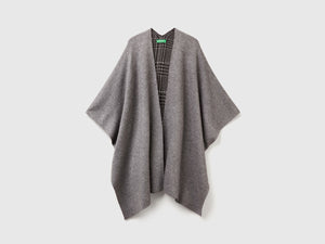Mantella reversibile in misto cashmere