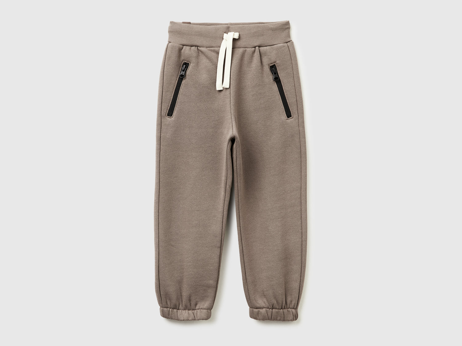 Joggers in calda felpa con coulisse da bimbo marrone | Benetton Outlet