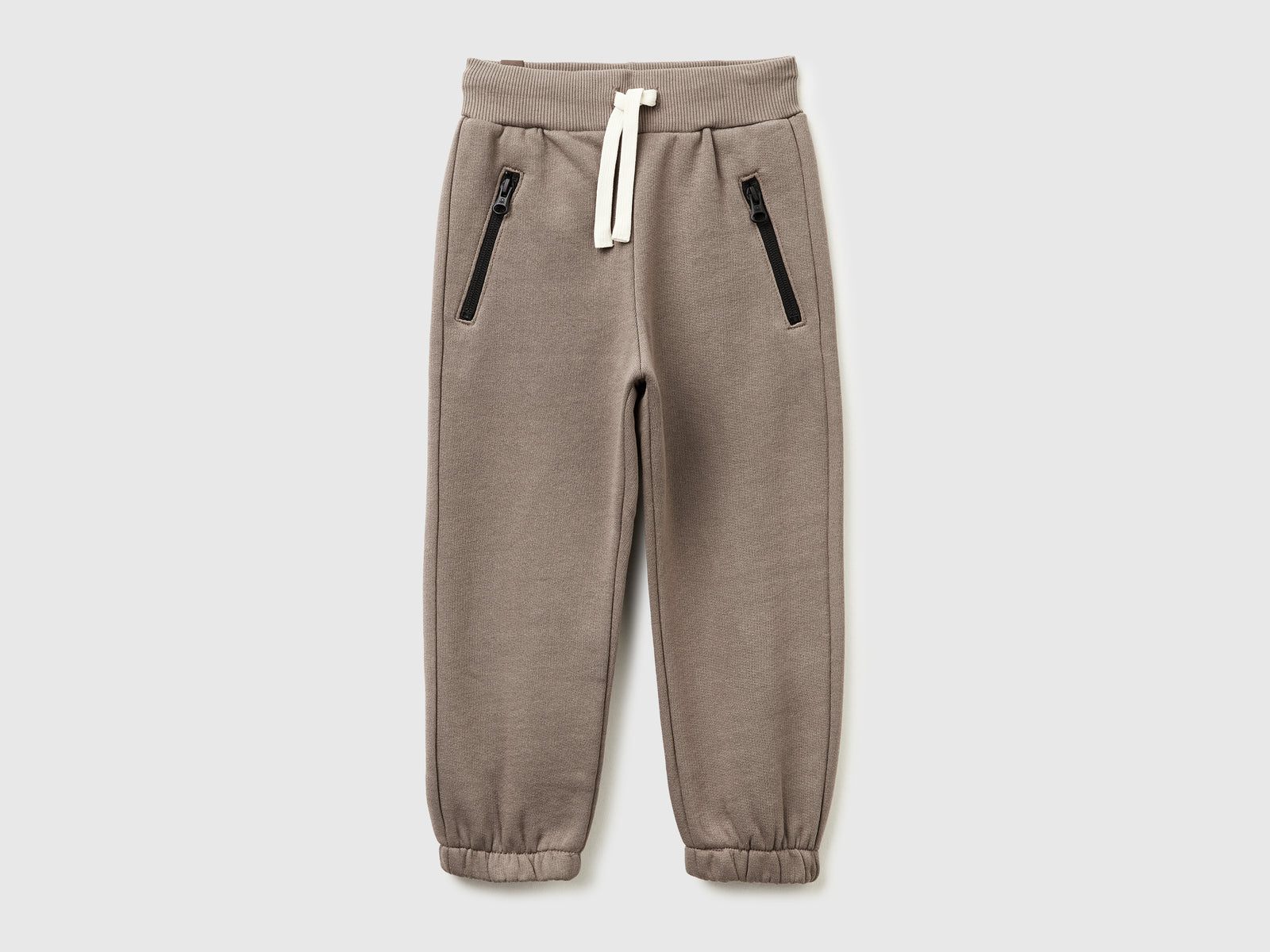 Joggers in calda felpa con coulisse da bimbo marrone | Benetton Outlet