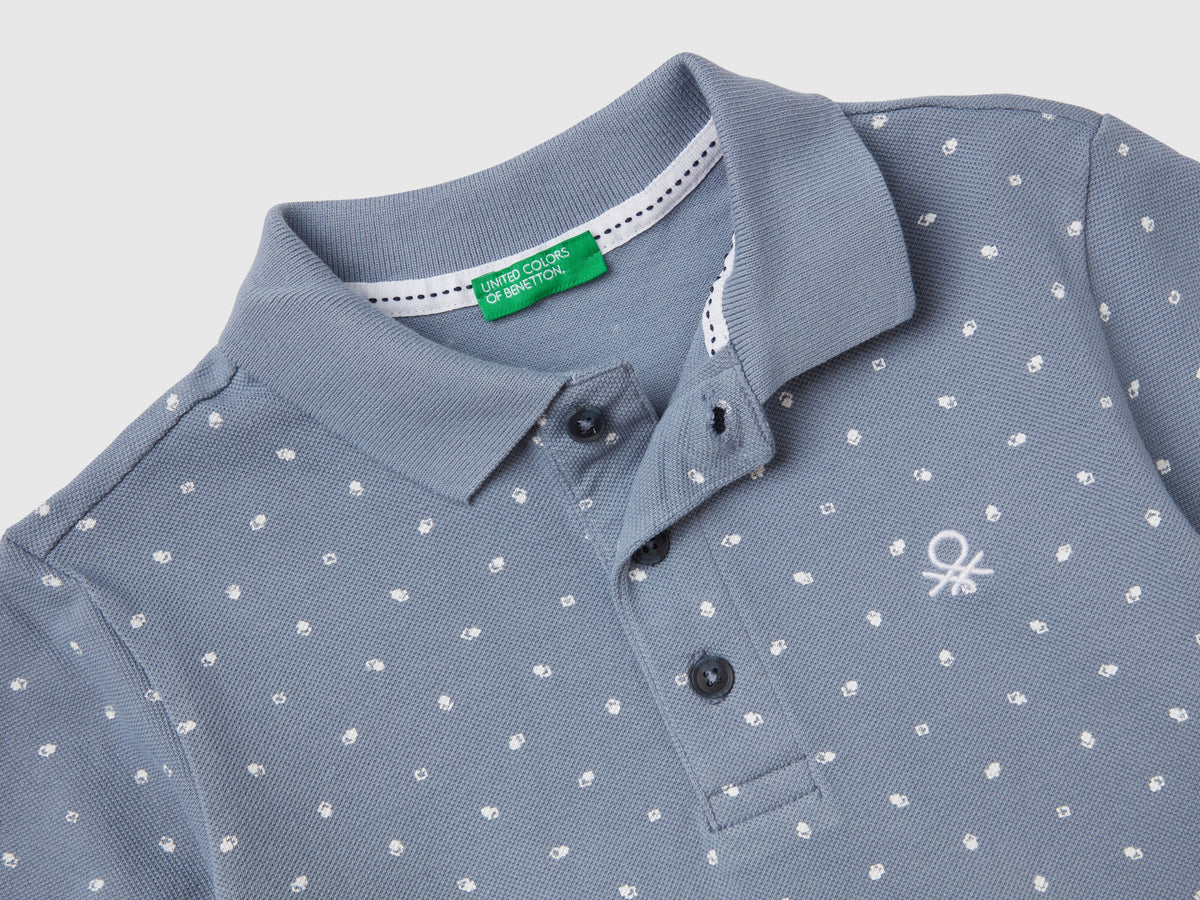 Polo micro fantasia slim fit