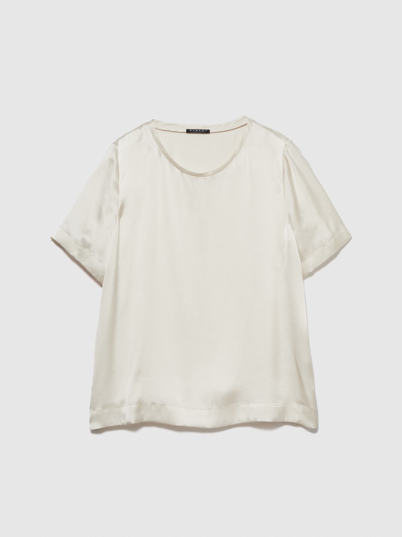 Blusa in seta da donna bianco panna | Sisley Outlet