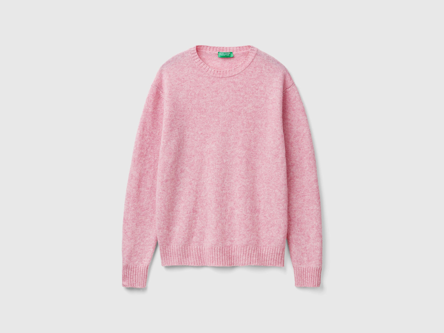 Maglia in lana Shetland da uomo rosa tenue | Benetton Outlet