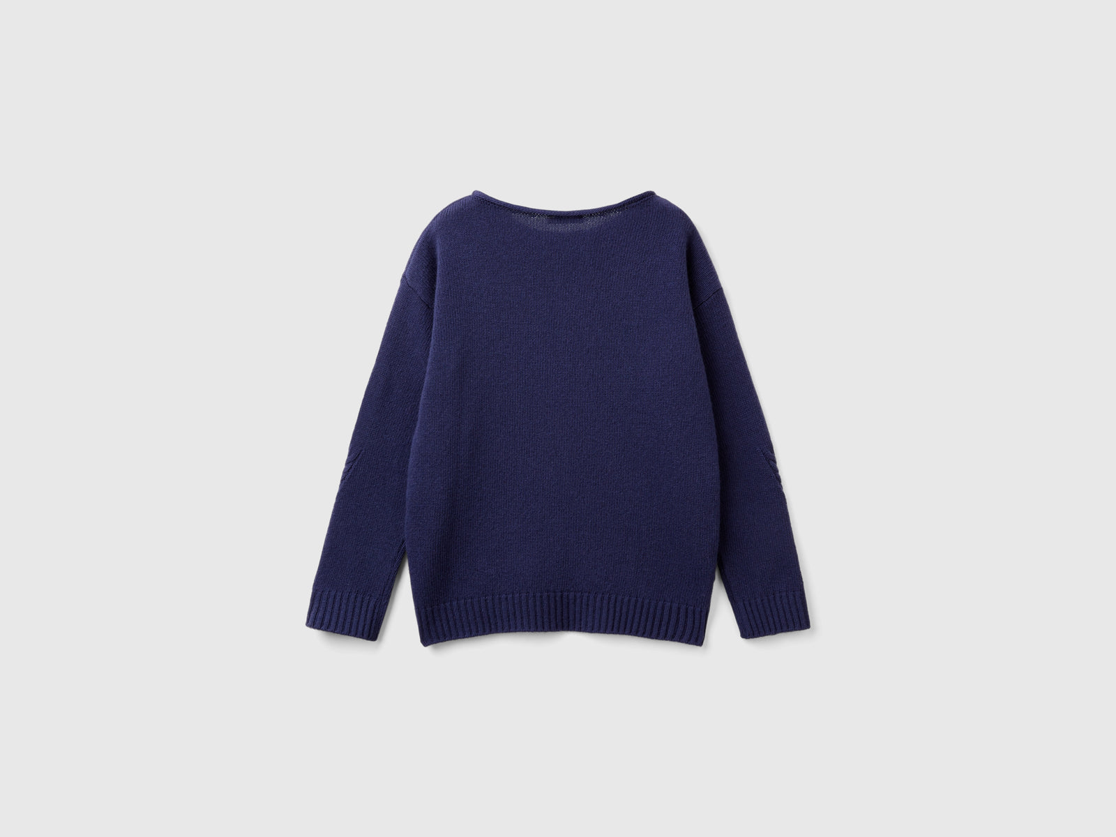 Maglia con trecce in misto lana da bambina blu scuro 2 | Benetton Outlet