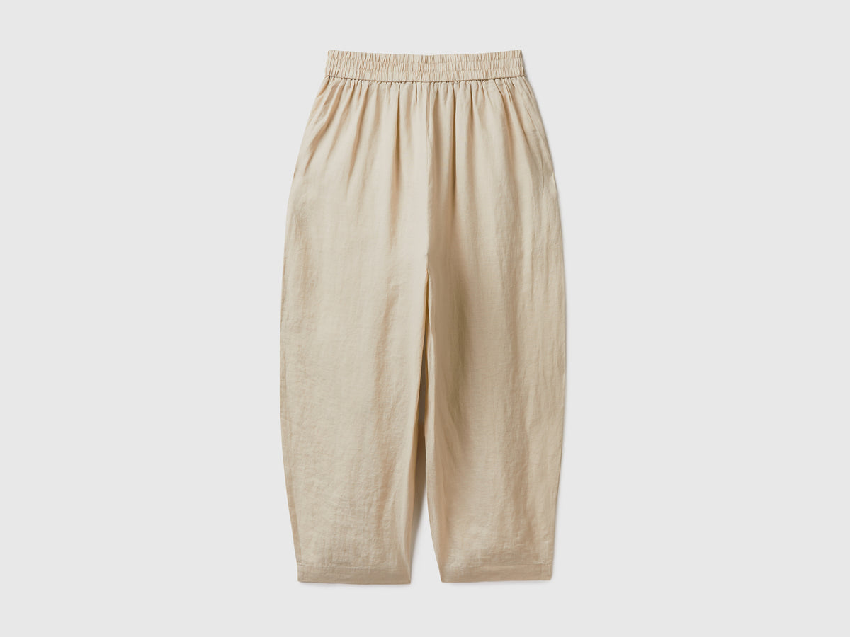 Pantaloni morbidi in puro lino