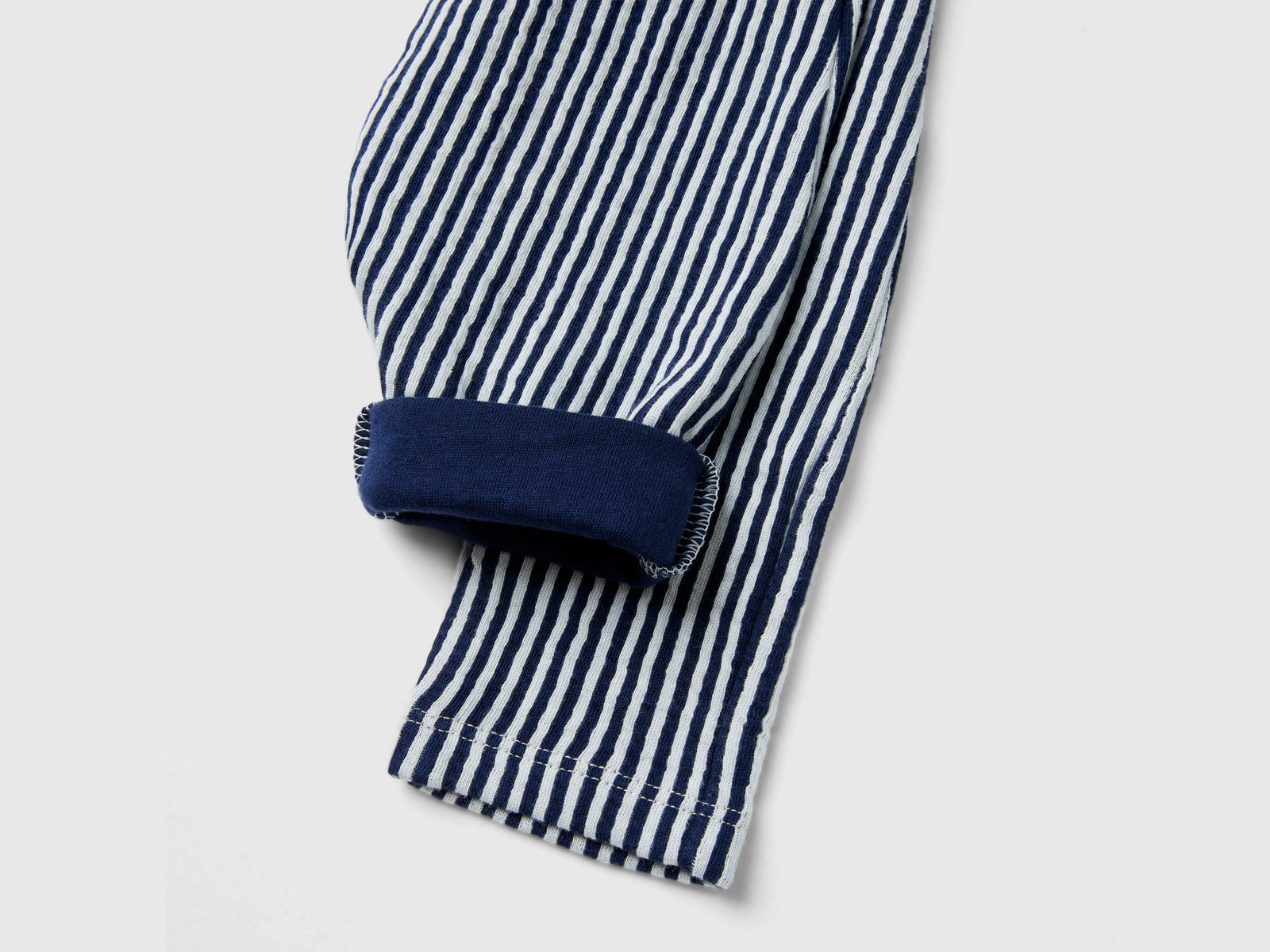 Pantaloni a righe con tasca da neonato blu scuro 2 | Benetton Outlet