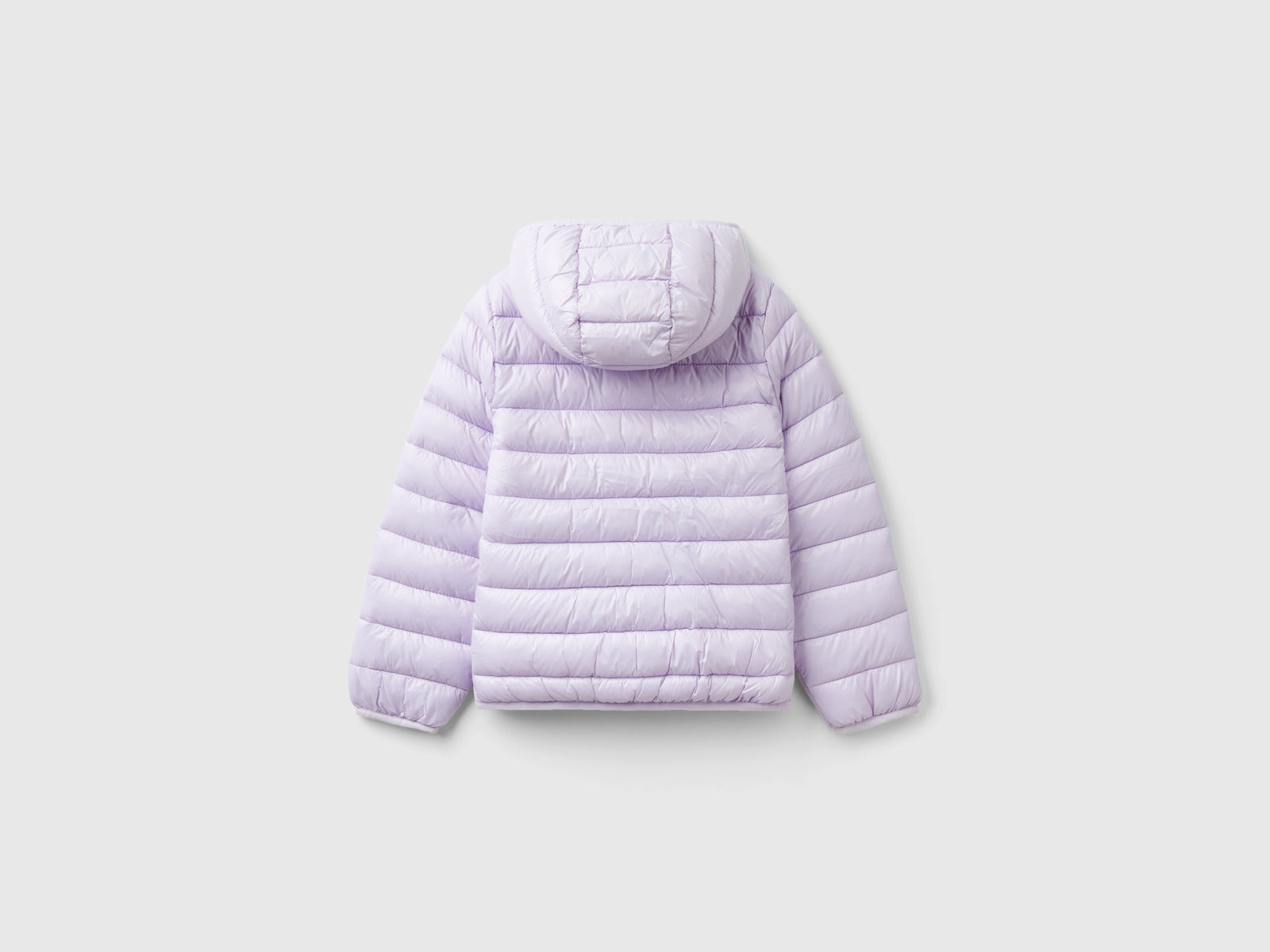 Giubbino imbottito con cappuccio da bambina lilla 2 | Benetton Outlet