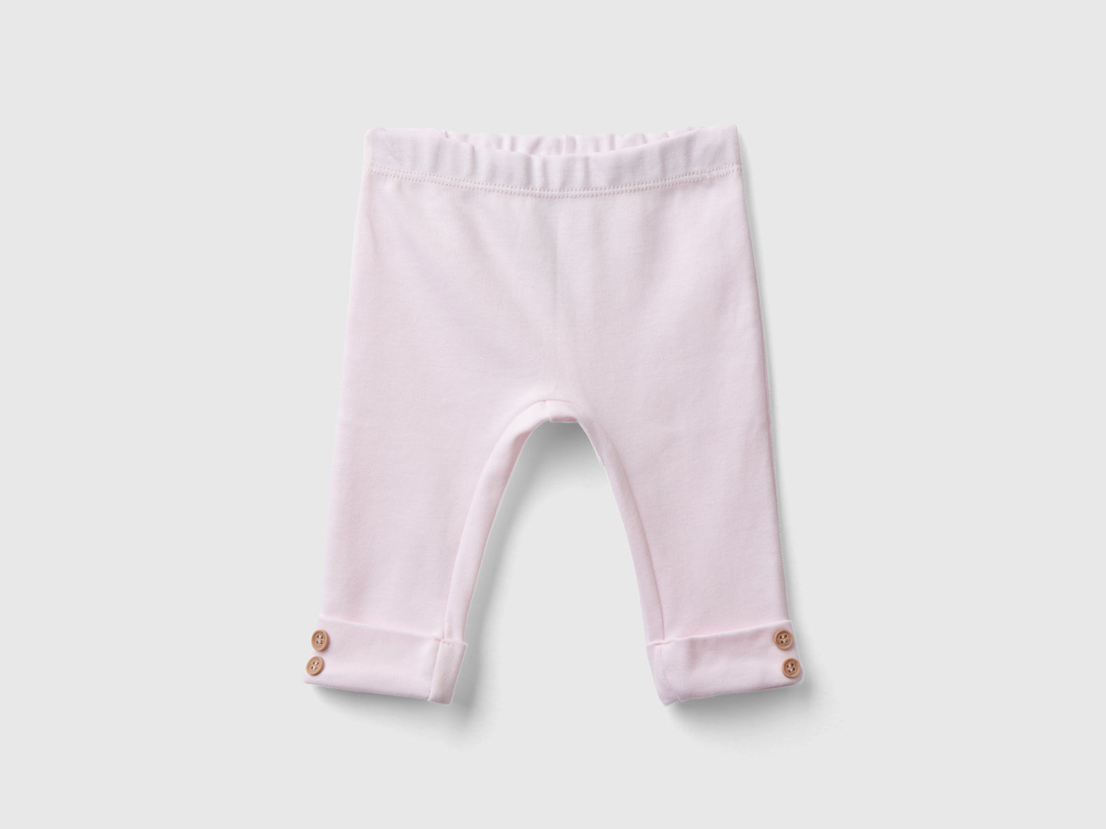 Leggings in cotone bio da neonato rosa tenue | Benetton Outlet
