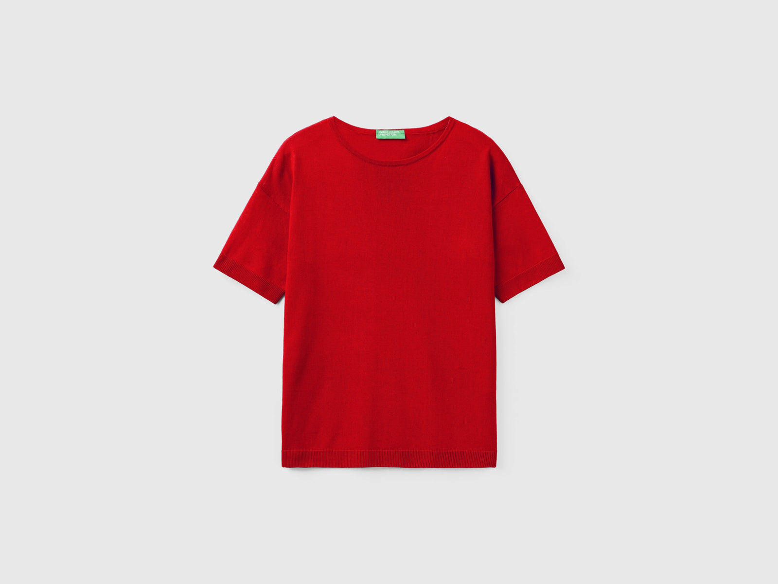 Maglia a manica corta da donna rosso | Benetton Outlet