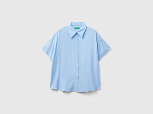Camicia a manica corta in viscosa