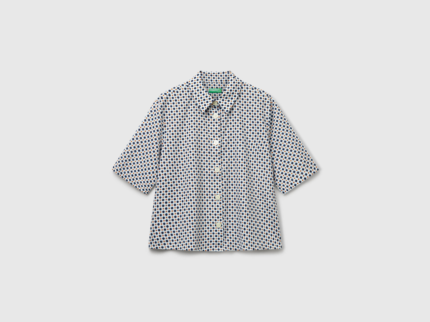 Camicia fantasia a manica corta da donna multi-color | Benetton Outlet
