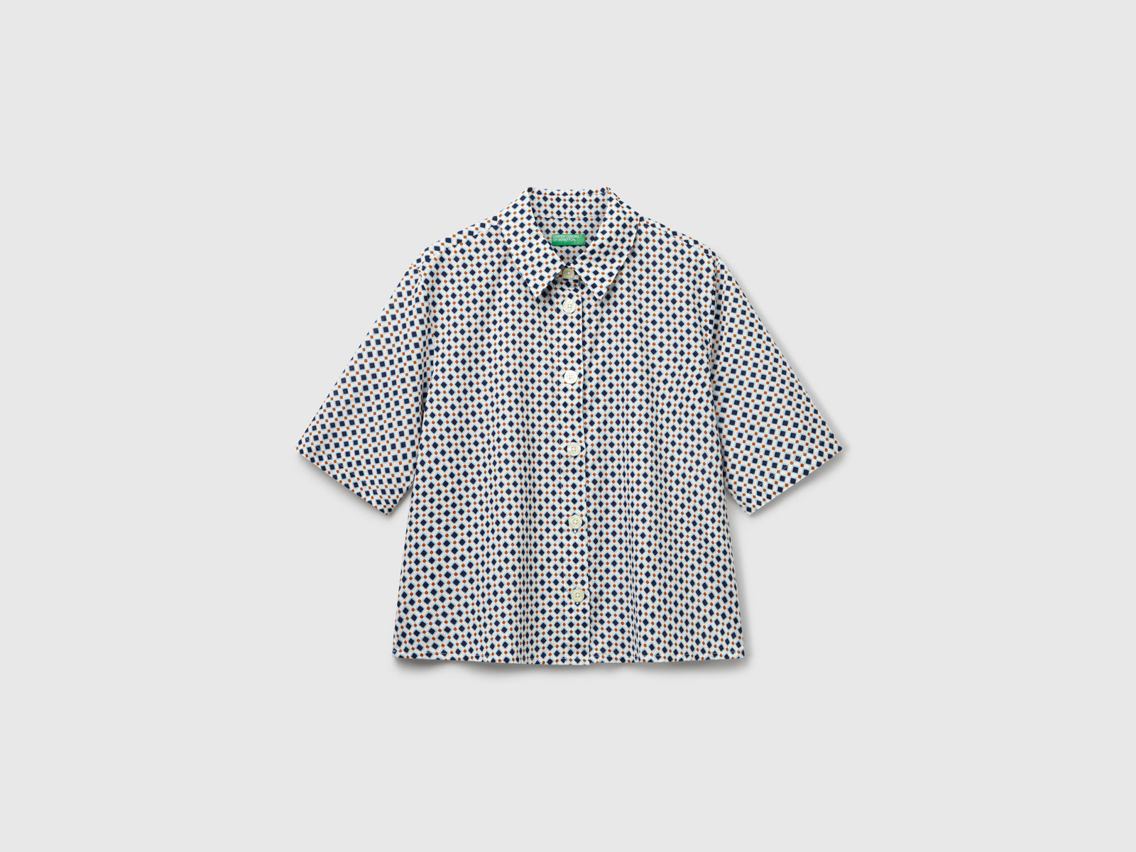 Camicia fantasia a manica corta da donna multi-color | Benetton Outlet