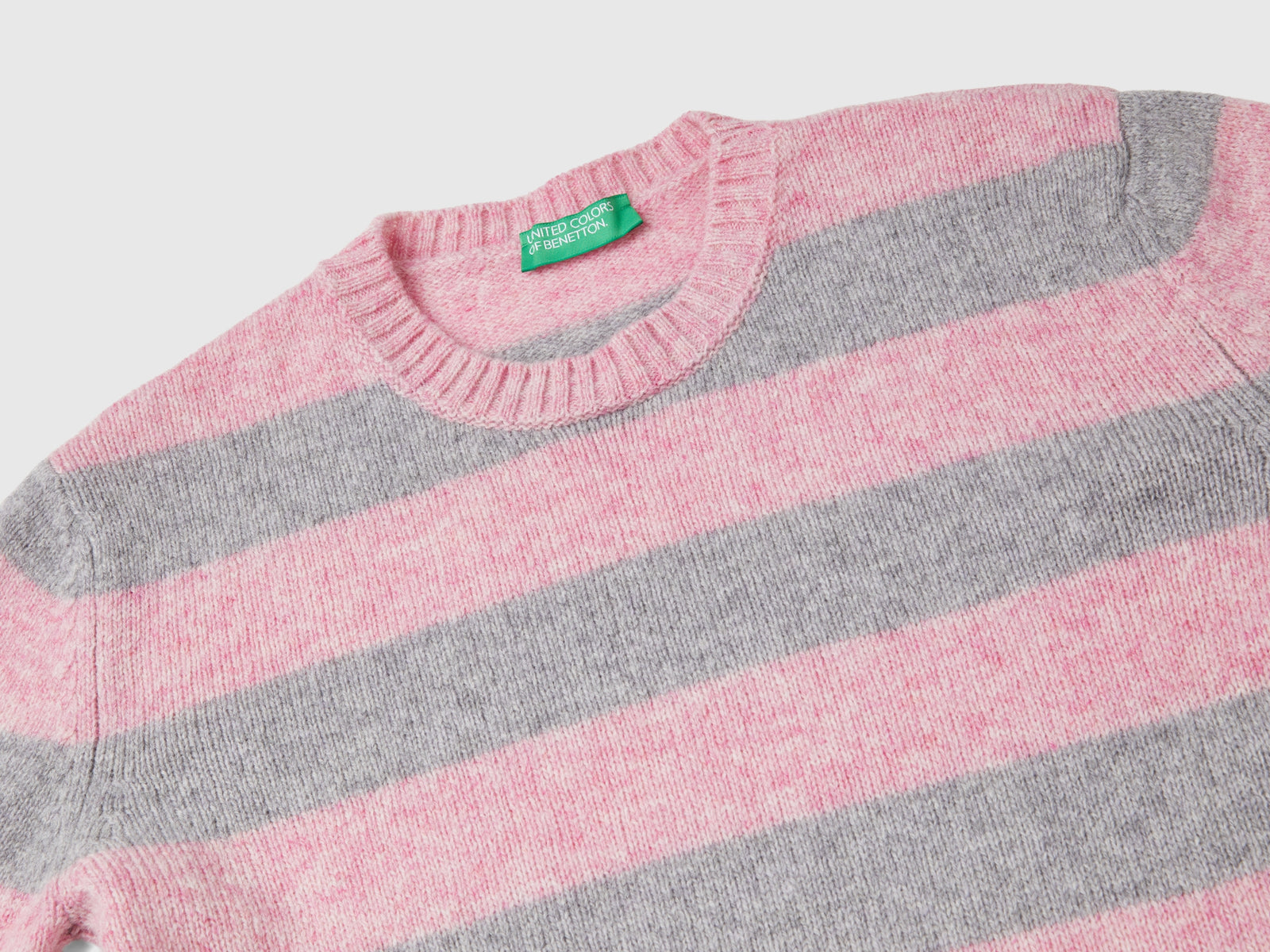 Maglia a righe in pura lana Shetland da donna multi-color 3 | Benetton Outlet