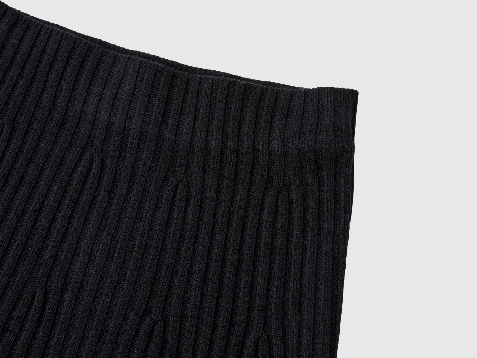 Gonna midi in maglia da donna nero 3 | Benetton Outlet