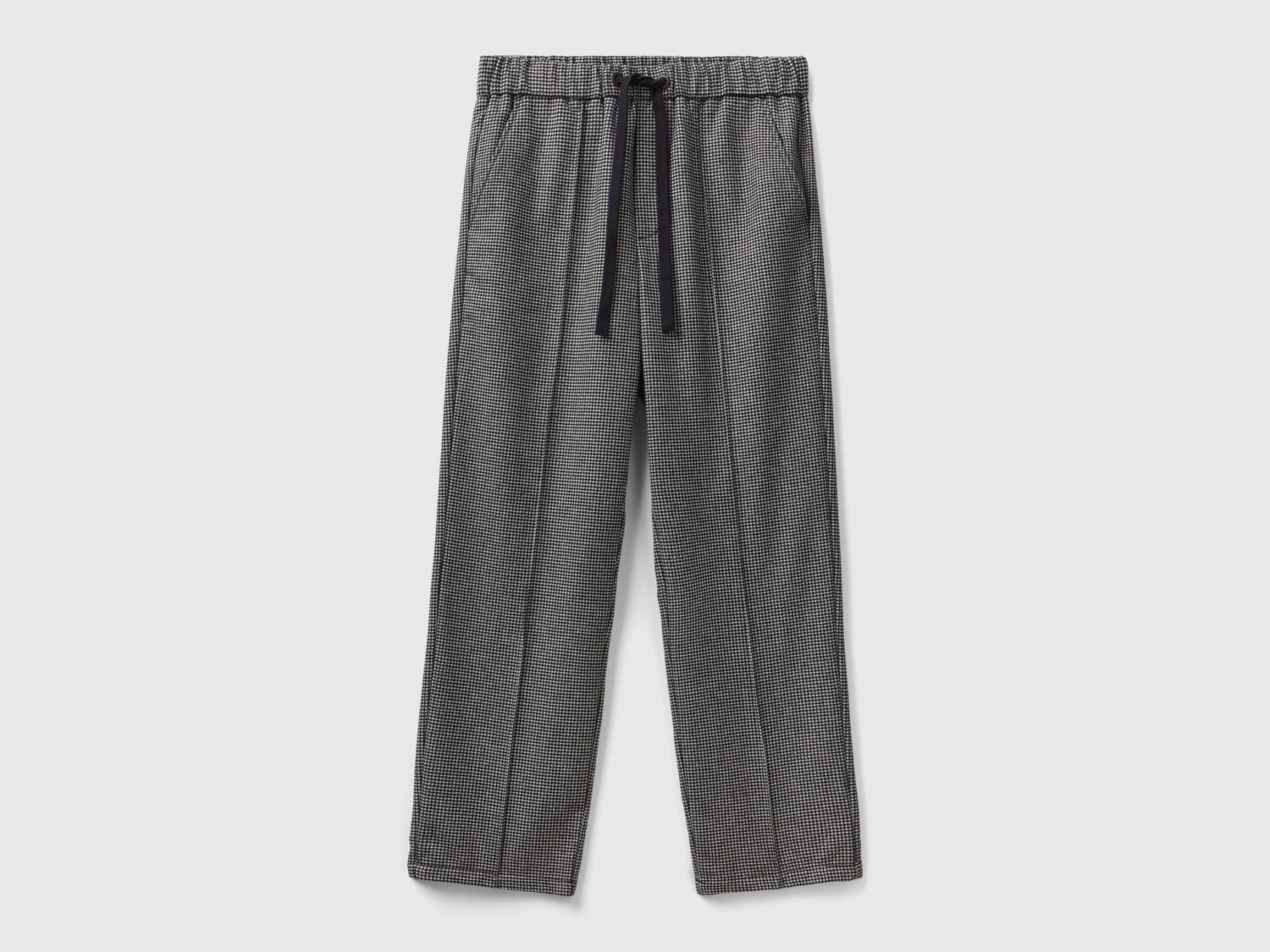 Joggers pied de poule da uomo grigio | Benetton Outlet