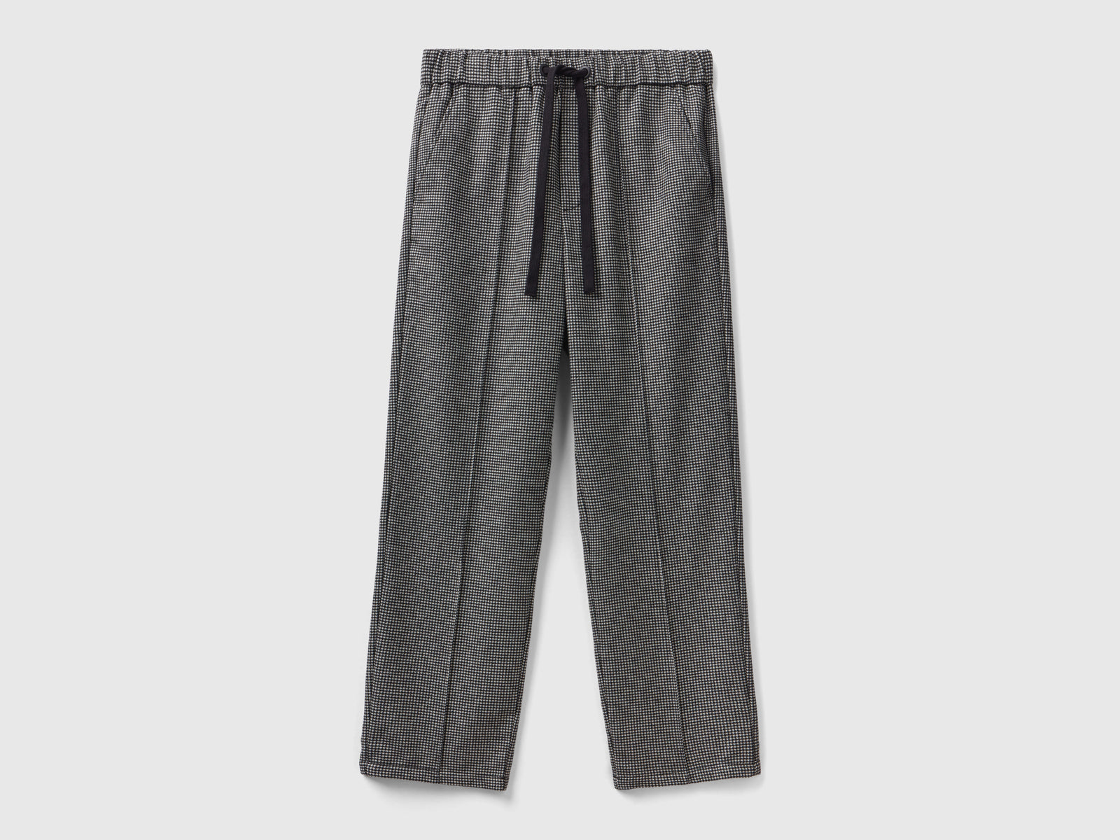 Joggers pied de poule da uomo grigio | Benetton Outlet