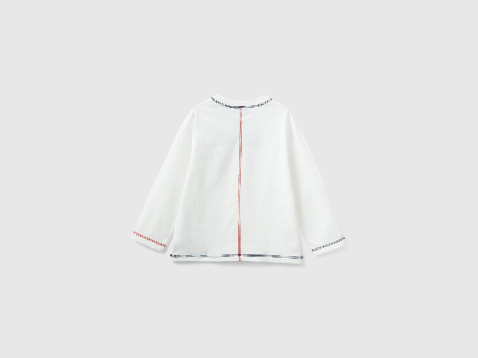 Maglietta girocollo con stampa da bimbo bianco 2 | Benetton Outlet