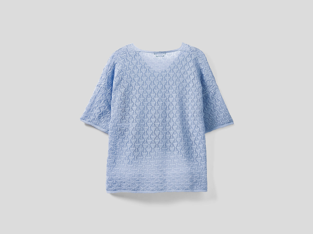 Maxi t-shirt in pizzo