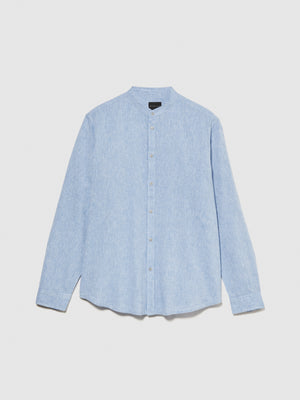 Camicia alla coreana in misto lino