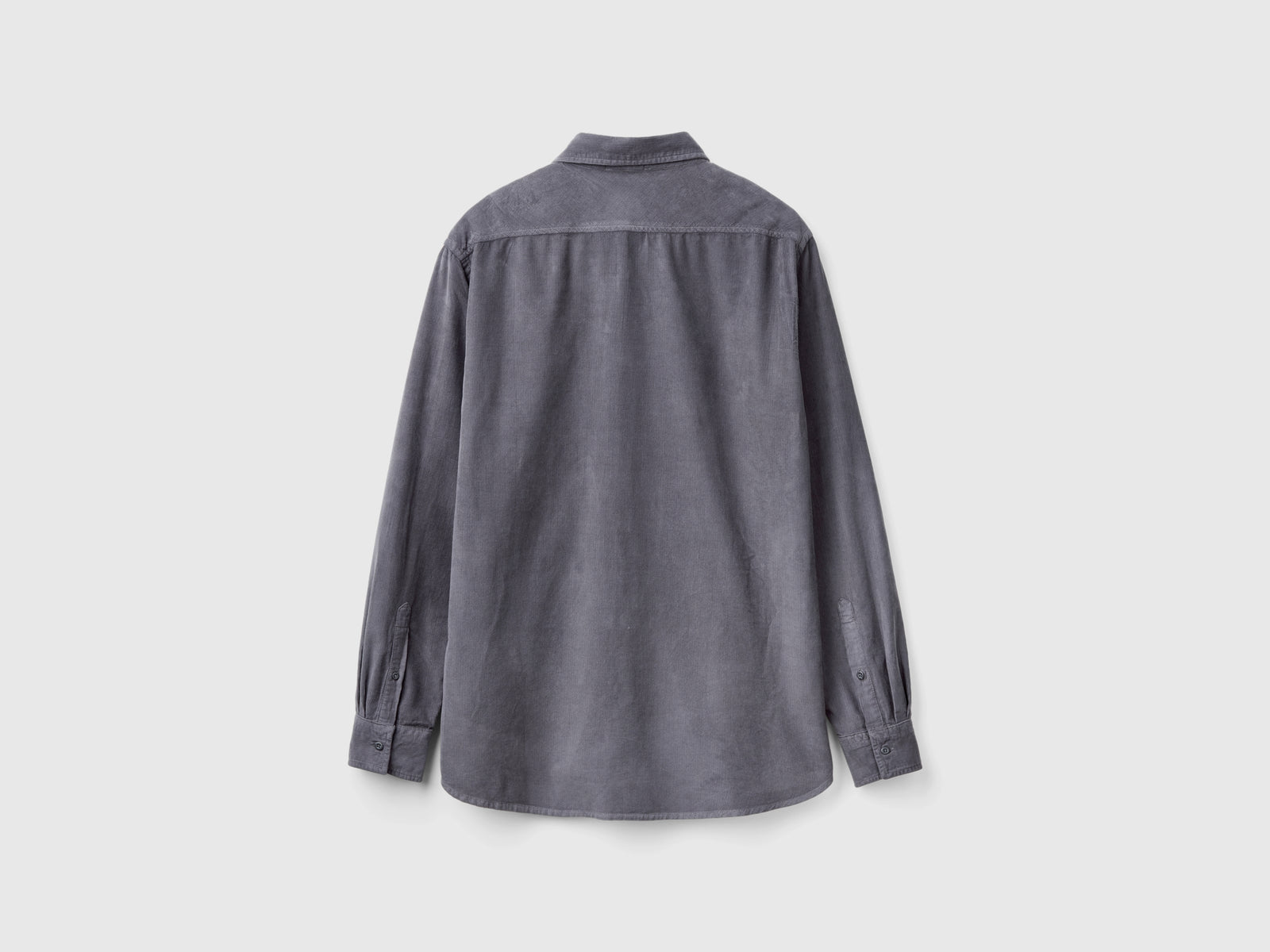 Camicia in velluto a costine da uomo grigio scuro 2 | Benetton Outlet