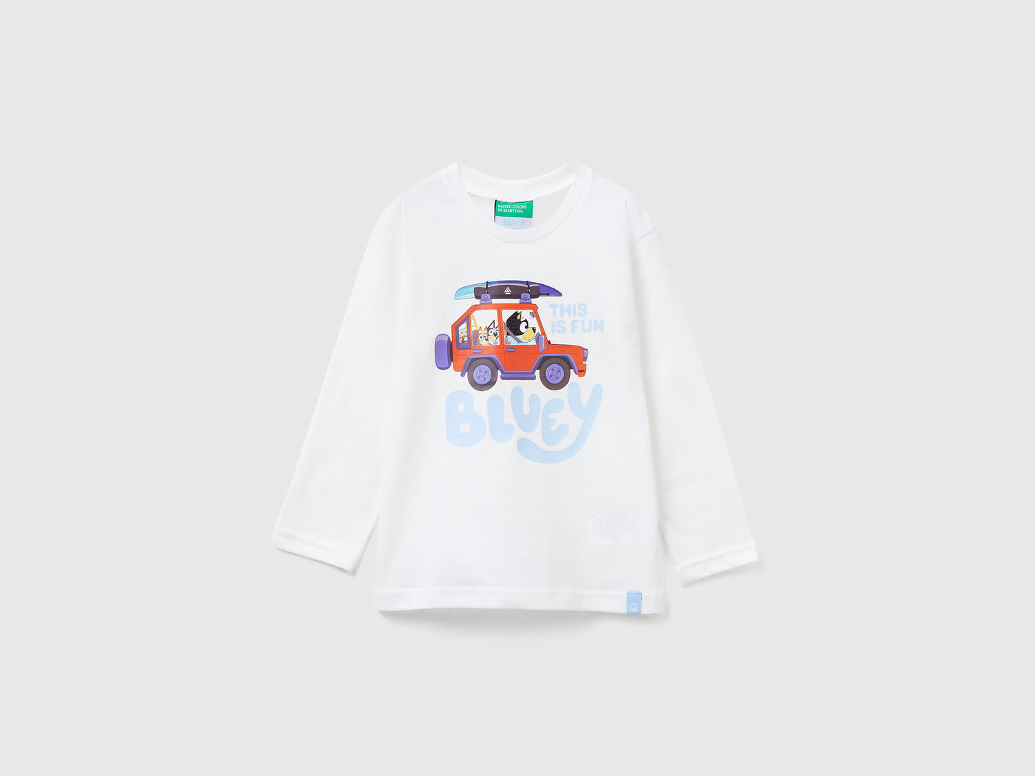 T-shirt con stampa Bluey ©Ludo Studio da bimbo bianco panna | Benetton Outlet