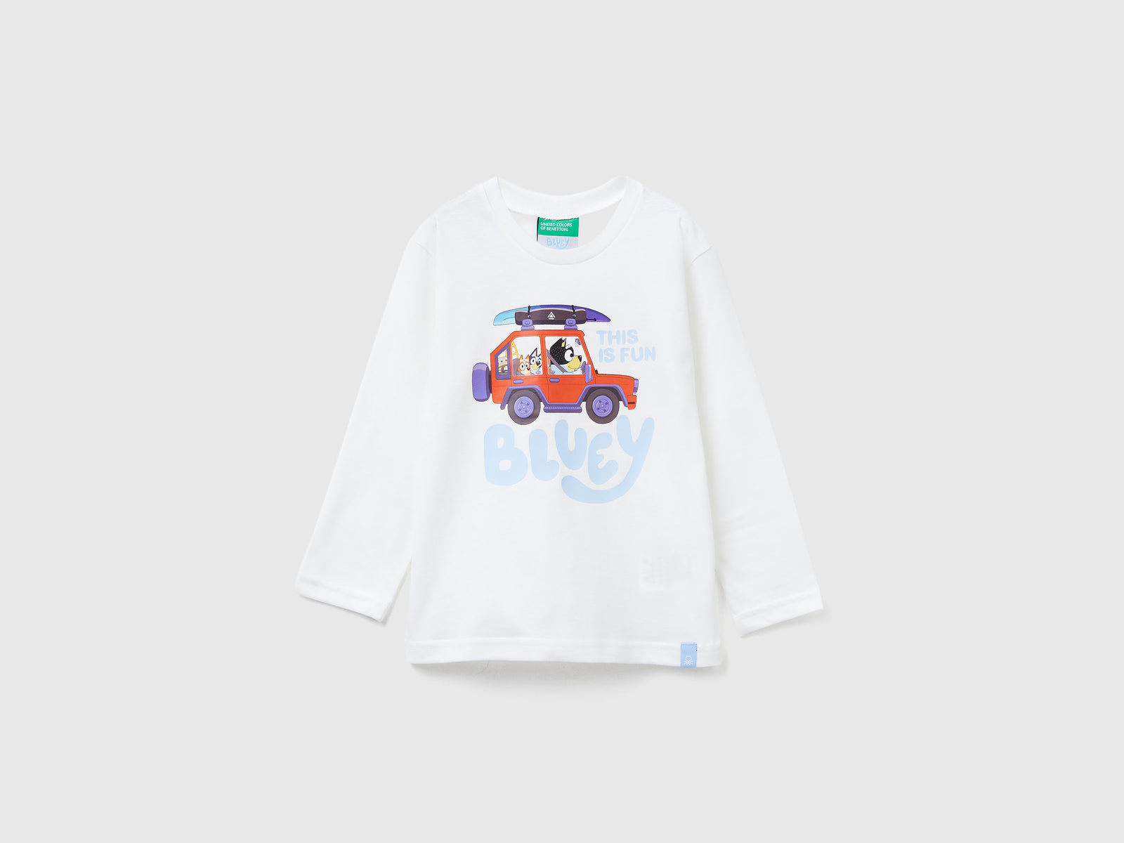 T-shirt con stampa Bluey ©Ludo Studio da bimbo bianco panna | Benetton Outlet