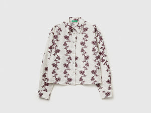 Camicia con ricamo fiori
