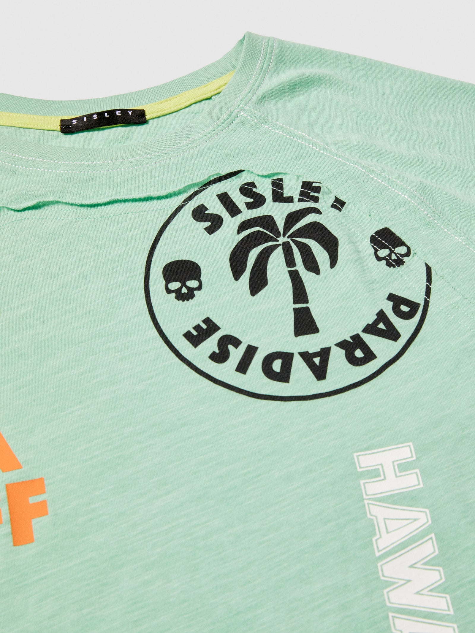 T-shirt con stampe da bambino verde 2 | Sisley young Outlet