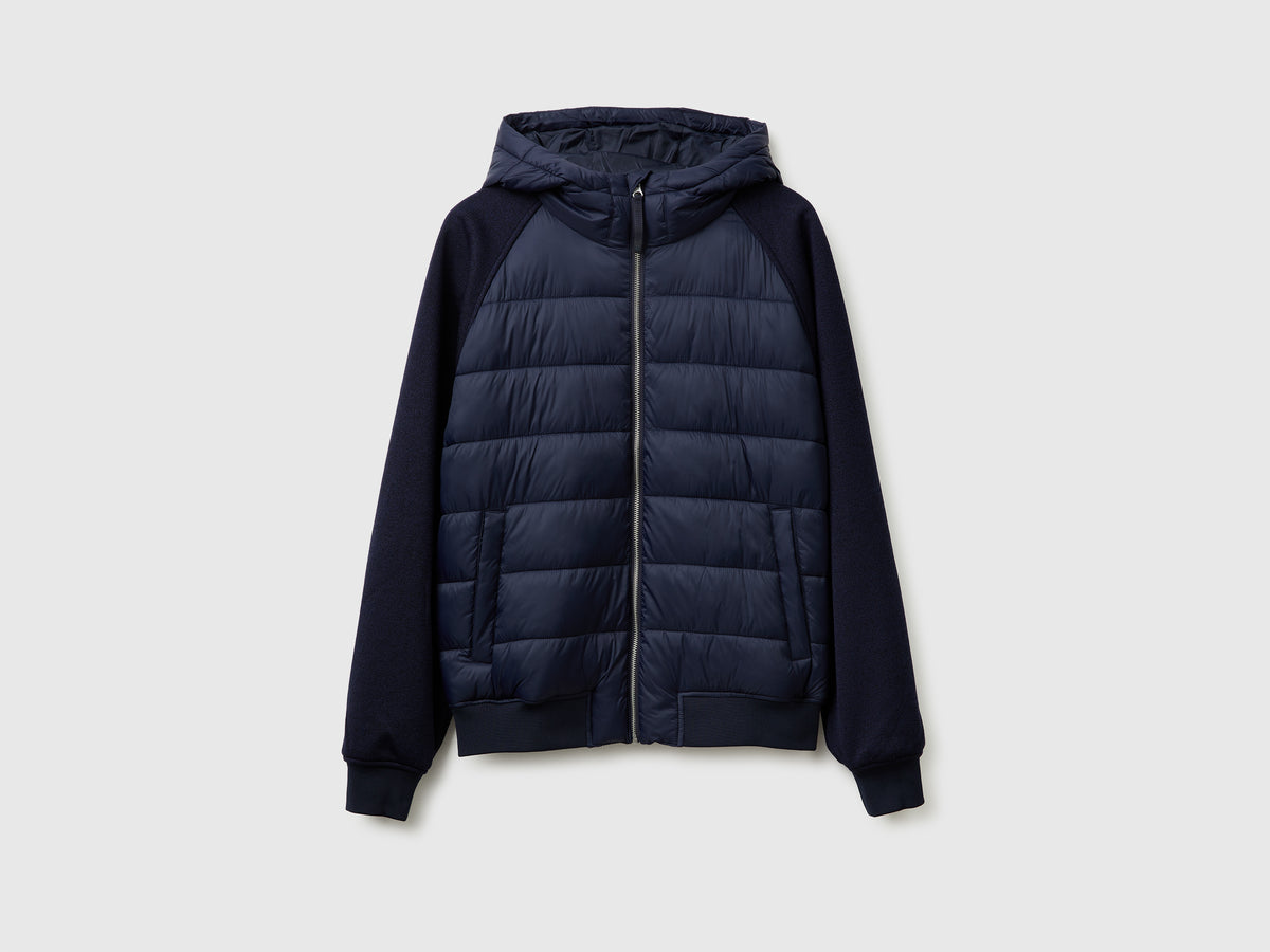 Giubbino regular in nylon e maglia