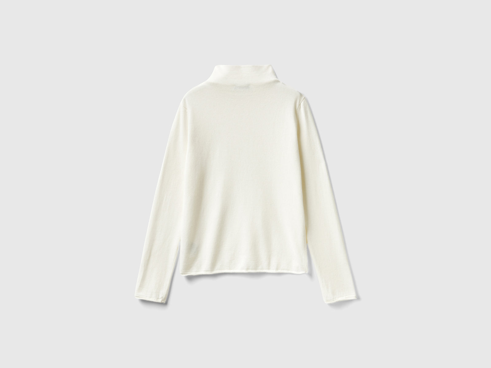 Maglia in misto cashmere da donna bianco panna 2 | Benetton Outlet