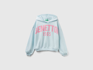 Felpa con cappuccio e maxi logo